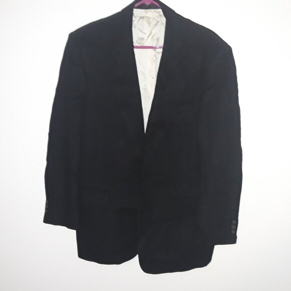 Fioravanti Studio New York mens large black 100% cashmere w/gold satin lining - Picture 1 of 10